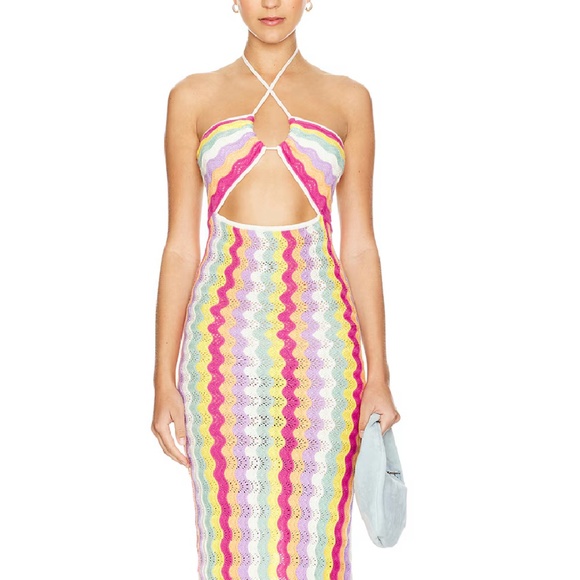 Revolve Multicolor Knitted Dress - Picture 4 of 8